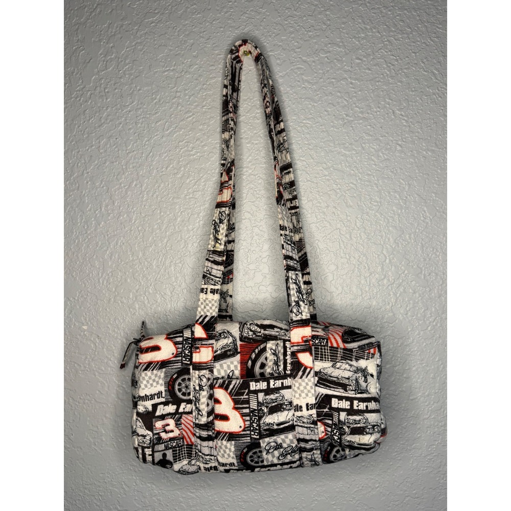 Vintage 11"x6.5" NASCAR Dale Earnhardt Duffel Bag Unisex Small Black White Red